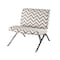 Monarch Specialties Accent Chair, Armless, Fabric, Living Room, Bedroom, Fabric, Metal, Brown, Chrome, Contemporary I 8137 - alternate 1